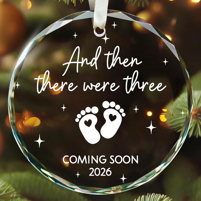 SUCHAGIFT Gifts for Expecting Parents - Expecting Parents to Be Unique Gifts - Baby Pregnancy Announcement Gift Ideas for Husband, Family - Baby Ornament 2026 - Glass Pregnancy Announcement Ornament - Image 1